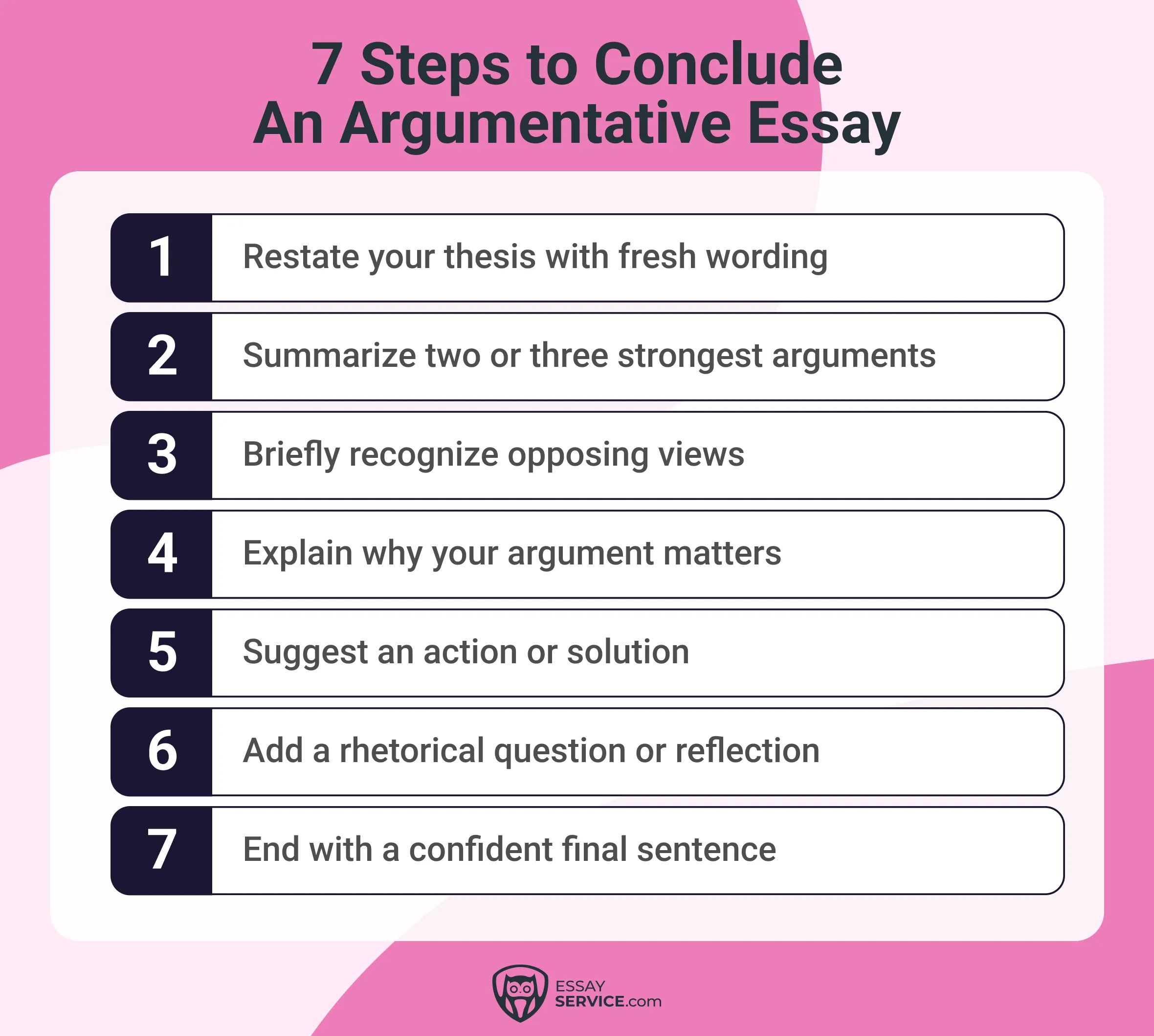 7 Steps to Conclude an Argumentative Essay